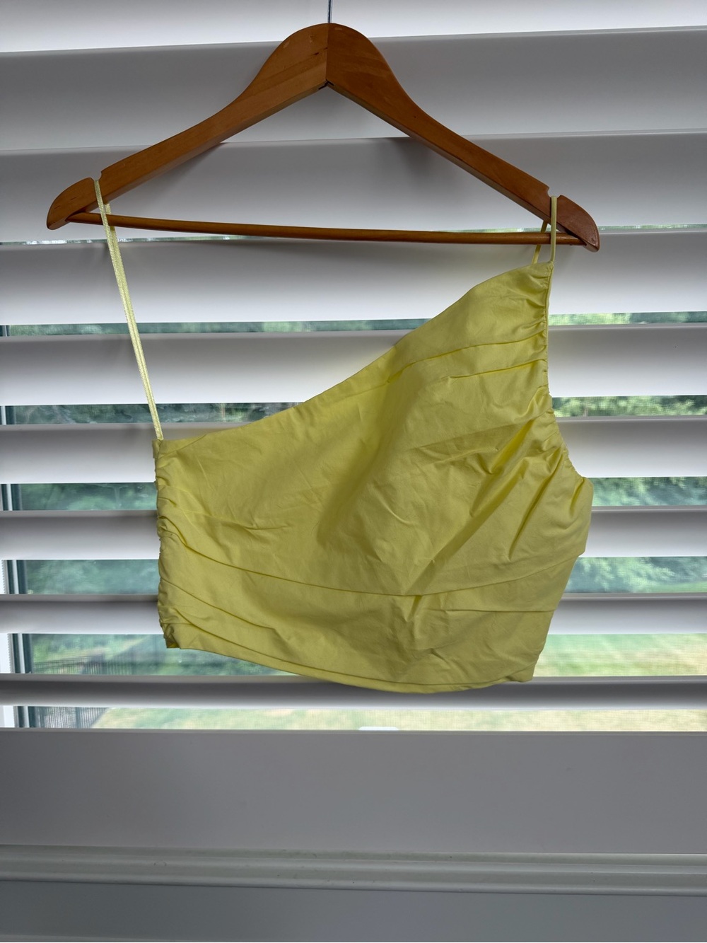 One-Shoulder Yellow Crop Top